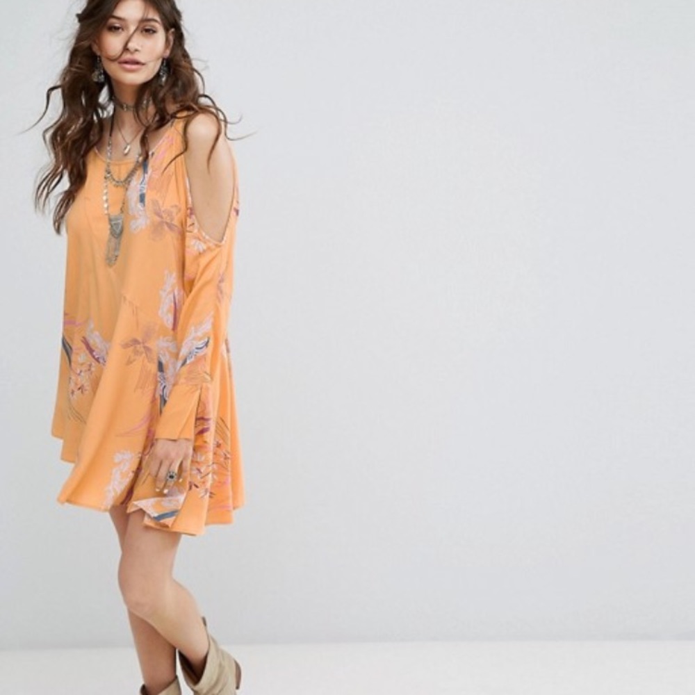 Free People Clear Skies Orange Dress